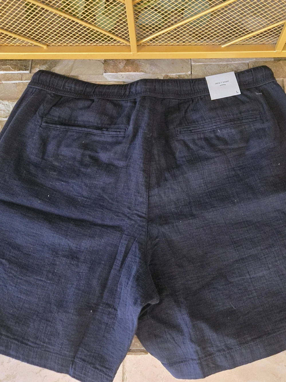 NWT Banana Republic Men's Matching Set Navy Blue Shirt & Shorts Size L